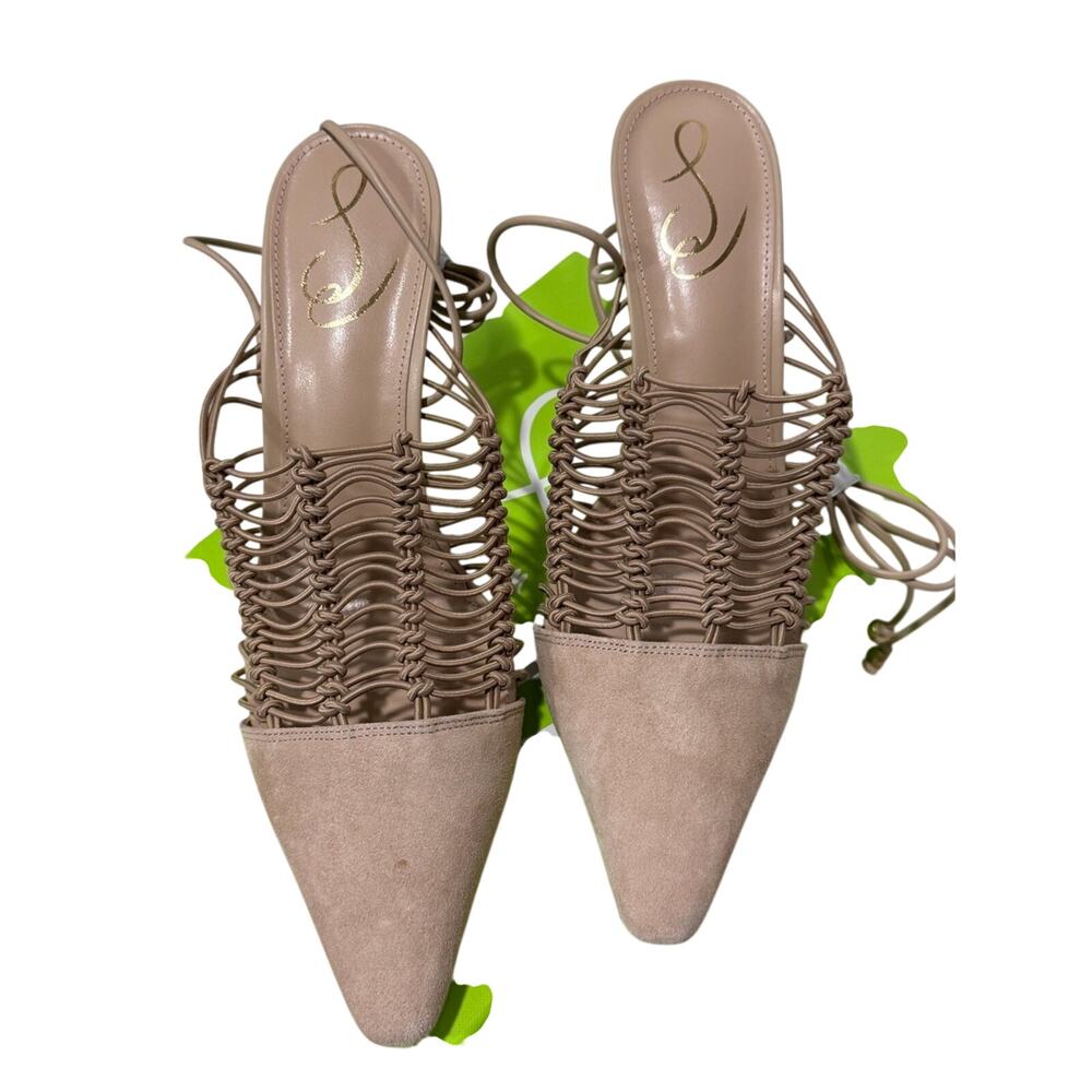 Sam Edelman Trinity Sesame Suede Woven Lace-Up 9.5 NWTB